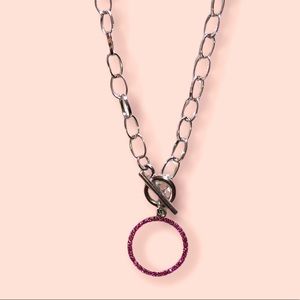 Paparazzi pink chain necklace